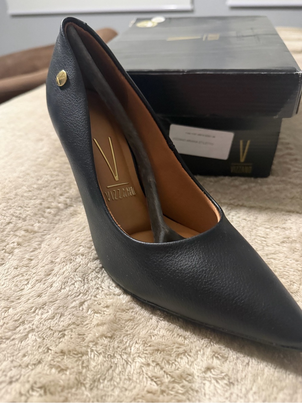 Vizzano Black Pointed Toe Pump - Women's Dress Heel